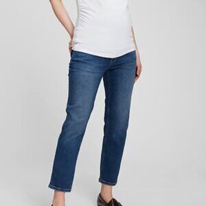 Gap Maternity True Waistband Full Panel Cheeky Straight Jeans